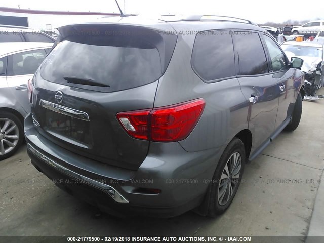 5N1DR2MNXHC683856 - 2017 NISSAN PATHFINDER S/SV/SL/PLATINUM GRAY photo 4