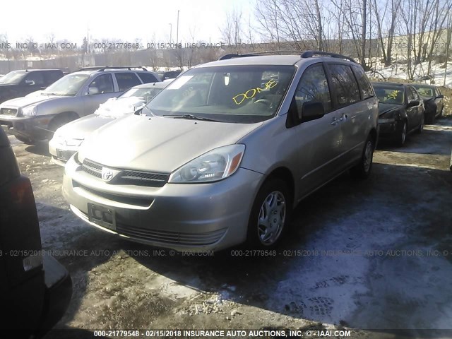 5TDZA23C55S309618 - 2005 TOYOTA SIENNA CE/LE SILVER photo 2