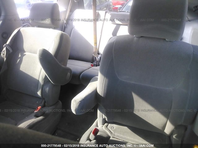 5TDZA23C55S309618 - 2005 TOYOTA SIENNA CE/LE SILVER photo 8