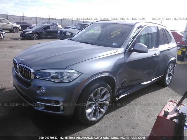 5UXKR0C51F0K69847 - 2015 BMW X5 XDRIVE35I GRAY photo 2