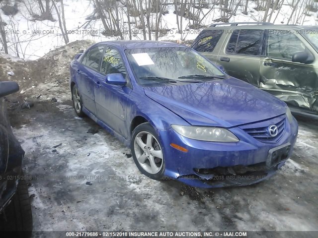 1YVHP84D755M09417 - 2005 MAZDA 6 S BLUE photo 1