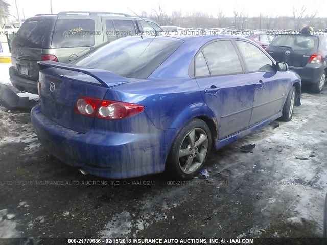 1YVHP84D755M09417 - 2005 MAZDA 6 S BLUE photo 4