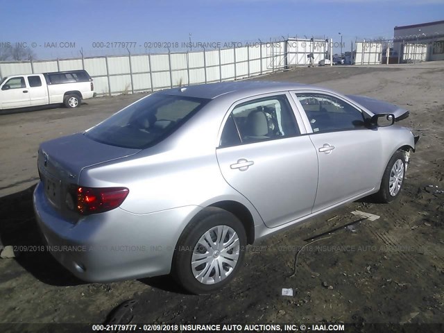 1NXBU4EE8AZ342343 - 2010 TOYOTA COROLLA S/LE/XLE SILVER photo 4