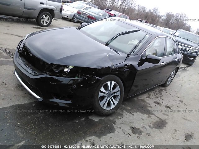 1HGCR2F32FA132715 - 2015 HONDA ACCORD LX BLACK photo 2