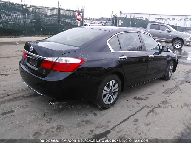 1HGCR2F32FA132715 - 2015 HONDA ACCORD LX BLACK photo 4