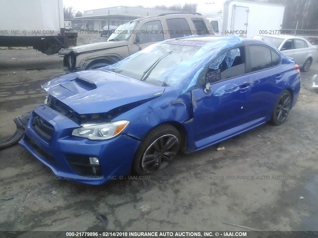 JF1VA1E66G9815966 - 2016 SUBARU WRX PREMIUM BLUE photo 2