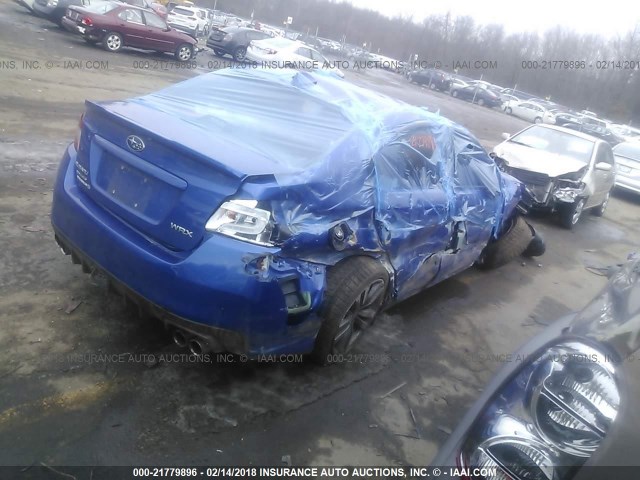 JF1VA1E66G9815966 - 2016 SUBARU WRX PREMIUM BLUE photo 4