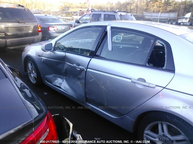 19UUA66258A047333 - 2008 ACURA TL SILVER photo 6