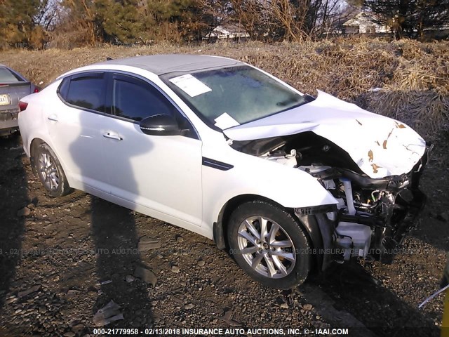 5XXGN4A72DG143801 - 2013 KIA OPTIMA EX WHITE photo 1