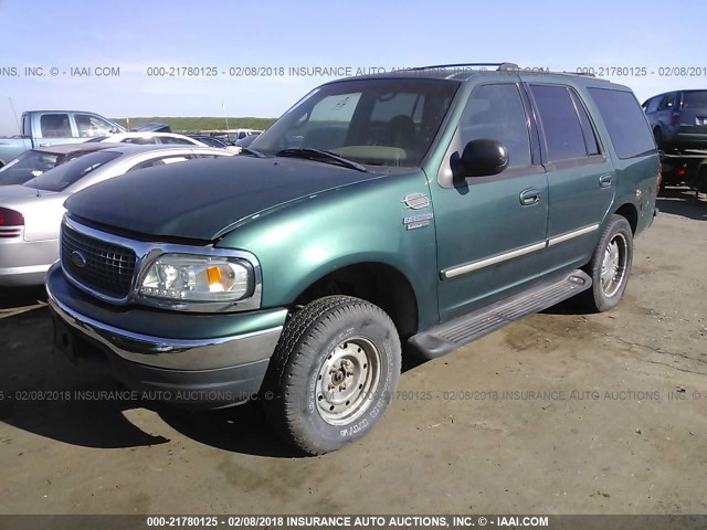 1FMPU16L6YLB47746 - 2000 FORD EXPEDITION XLT GREEN photo 2