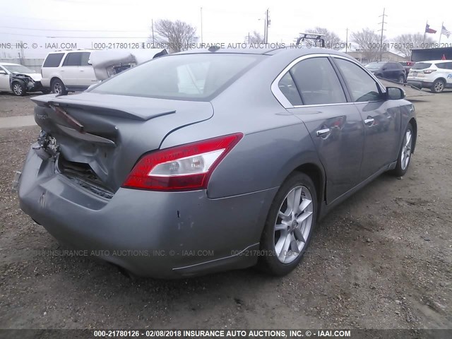 1N4AA51E79C837645 - 2009 NISSAN MAXIMA S/SV SILVER photo 4