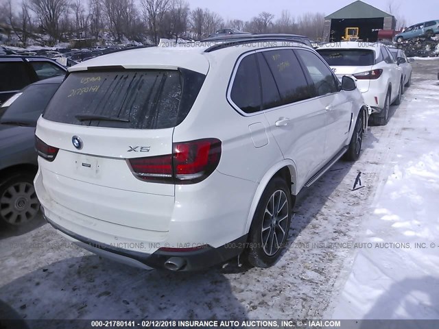 5UXKR0C59G0P19844 - 2016 BMW X5 XDRIVE35I WHITE photo 4