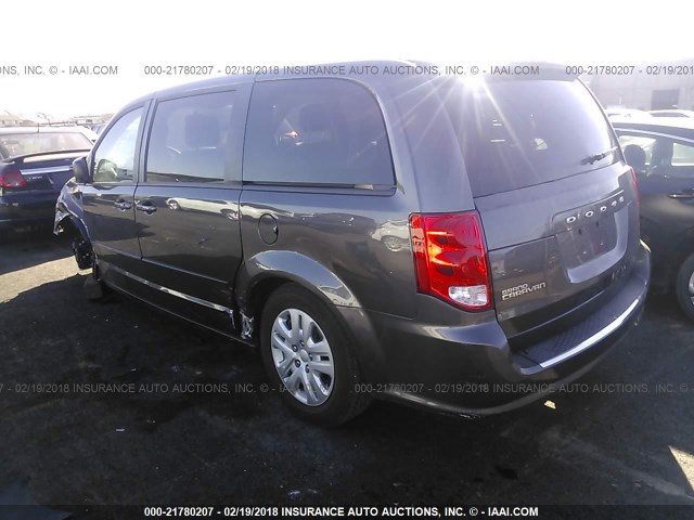 2C4RDGBG7GR401060 - 2016 DODGE GRAND CARAVAN SE GRAY photo 3