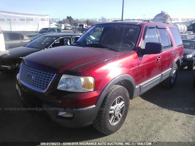 1FMPU16L54LB45478 - 2004 FORD EXPEDITION XLT RED photo 2