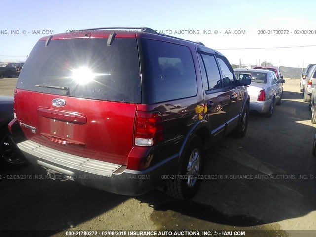 1FMPU16L54LB45478 - 2004 FORD EXPEDITION XLT RED photo 4