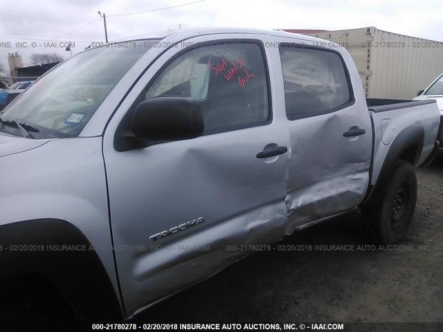 3TMJU4GN2AM098223 - 2010 TOYOTA TACOMA DOUBLE CAB PRERUNNER SILVER photo 6