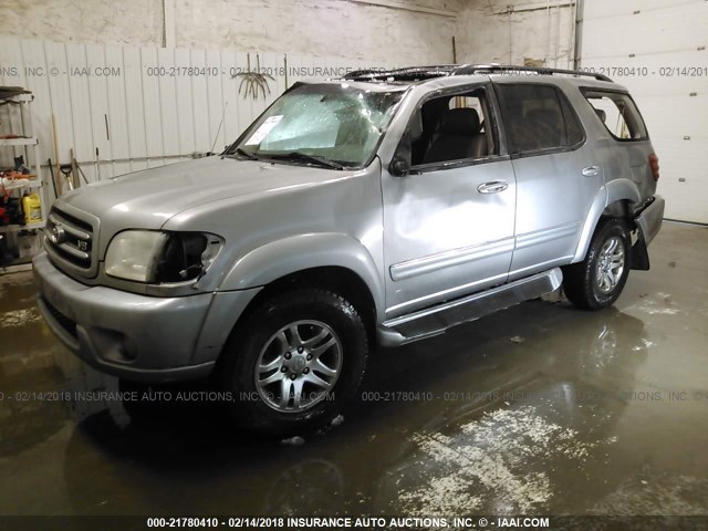 5TDBT48A83S147088 - 2003 TOYOTA SEQUOIA LIMITED SILVER photo 2