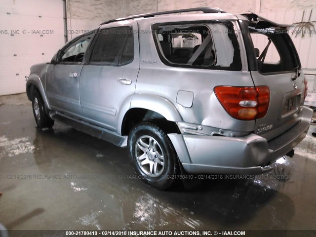 5TDBT48A83S147088 - 2003 TOYOTA SEQUOIA LIMITED SILVER photo 3