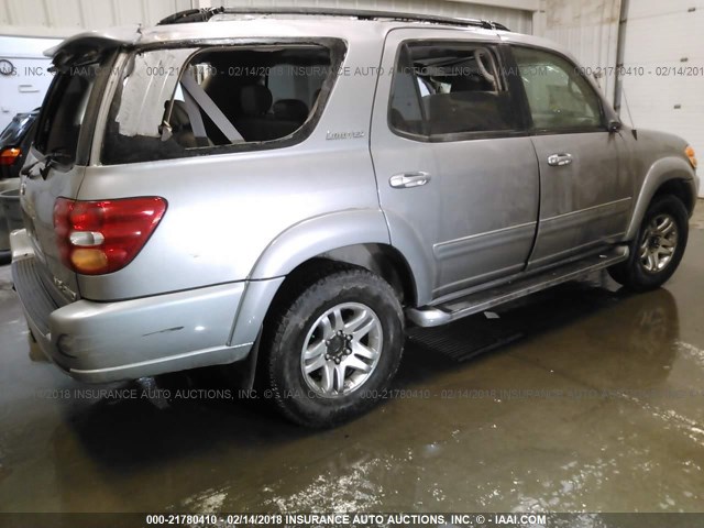 5TDBT48A83S147088 - 2003 TOYOTA SEQUOIA LIMITED SILVER photo 4