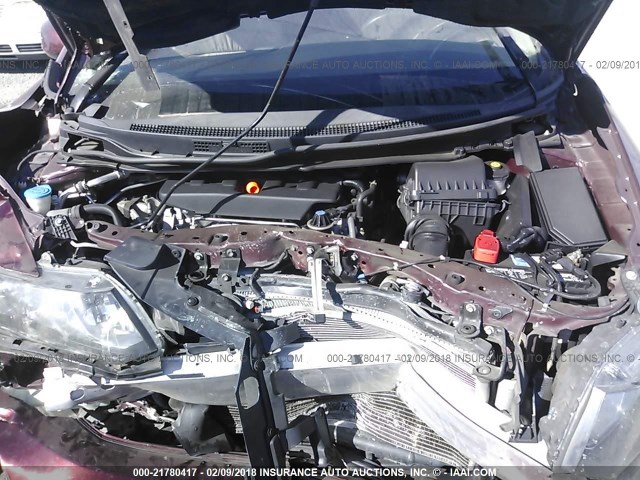 2HGFB2F94CH554925 - 2012 HONDA CIVIC EXL MAROON photo 10