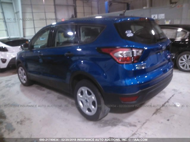 1FMCU0F7XHUC08182 - 2017 FORD ESCAPE S BLUE photo 3