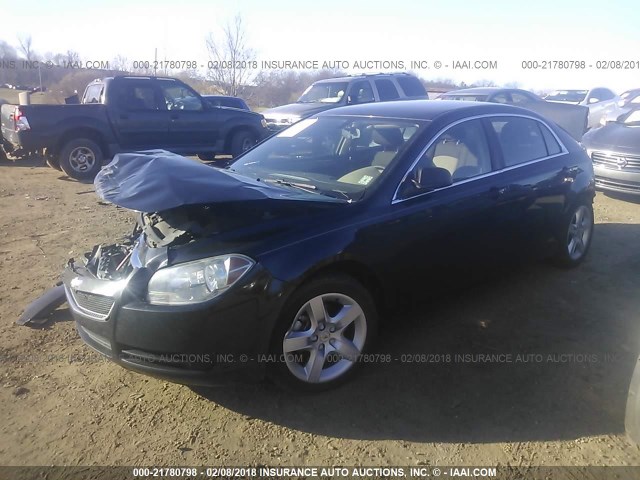 1G1ZB5E14BF100577 - 2011 CHEVROLET MALIBU LS შავი ფოტო 2