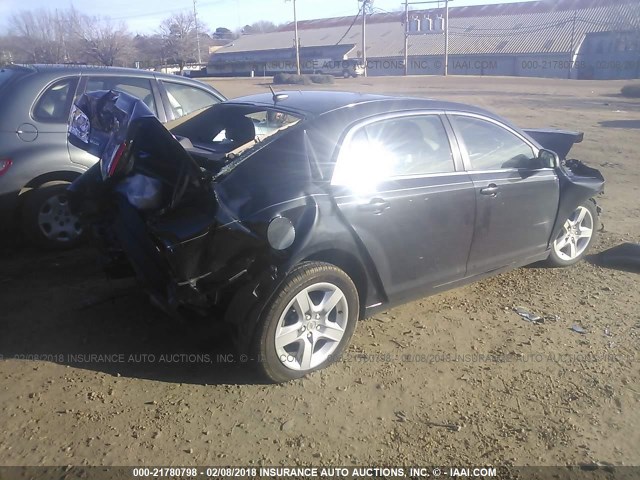1G1ZB5E14BF100577 - 2011 CHEVROLET MALIBU LS შავი ფოტო 4
