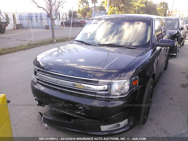 2FMGK5C84EBD22763 - 2014 FORD FLEX SEL BLACK photo 2