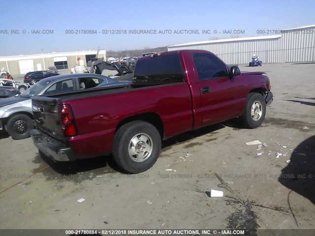 1GCEC14T85Z143188 - 2005 CHEVROLET SILVERADO C1500 MAROON photo 4