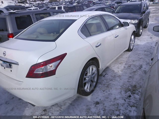 1N4AA51EX9C812853 - 2009 NISSAN MAXIMA S/SV WHITE photo 4