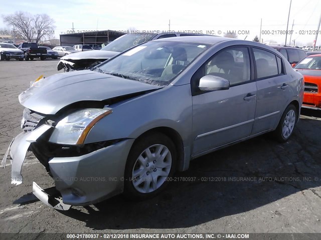 3N1AB6AP3BL607046 - 2011 NISSAN SENTRA 2.0/2.0S/SR/2.0SL GRAY photo 2