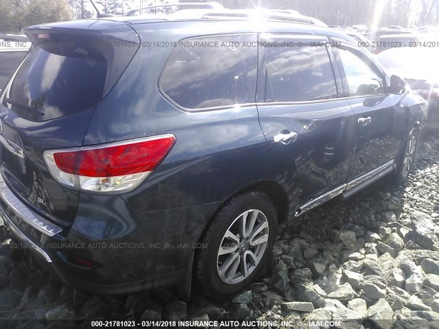 5N1AR2MN5DC676293 - 2013 NISSAN PATHFINDER S/SV/SL/PLATINUM 蓝色 照片 4