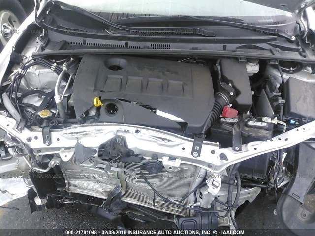 5YFBURHE4GP409054 - 2016 TOYOTA COROLLA L/LE/LE PLS/PRM/S/S PLS ვერცხლისფერი ფოტო 10