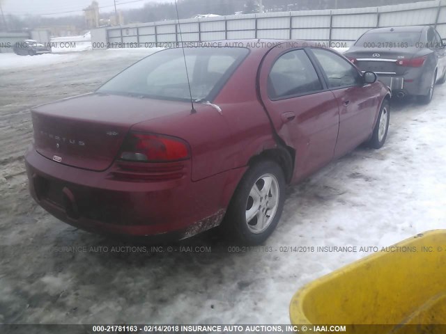 1B3EL46R95N668689 - 2005 DODGE STRATUS SXT RED photo 4