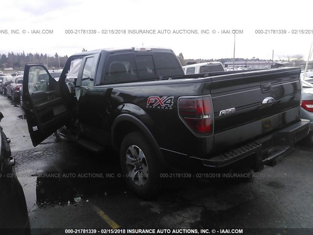 1FTFX1ET6EFB31954 - 2014 FORD F150 SUPER CAB BLACK photo 3