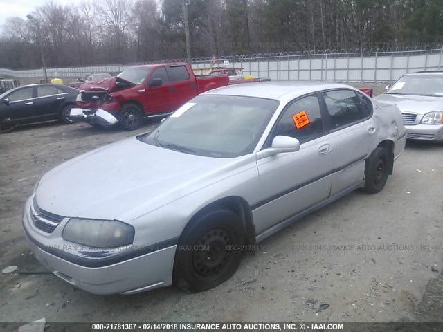 2G1WF52E239189784 - 2003 CHEVROLET IMPALA SILVER photo 2