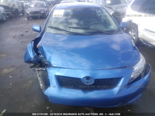 2T1BU4EE7AC513634 - 2010 TOYOTA COROLLA S/LE/XLE BLUE photo 6