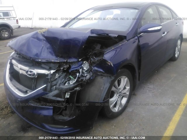 5NPEC4AC5CH435830 - 2012 HYUNDAI SONATA SE/LIMITED BLUE photo 2