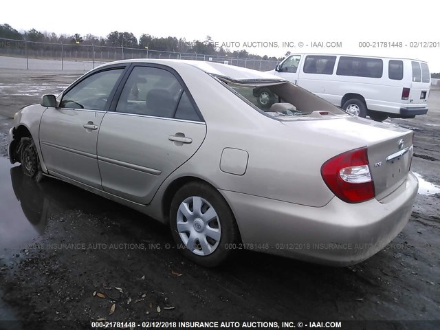 4T1BE32K73U701427 - 2003 TOYOTA CAMRY LE/XLE/SE ოქროსფერი ფოტო 3