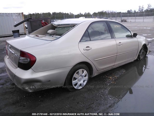 4T1BE32K73U701427 - 2003 TOYOTA CAMRY LE/XLE/SE ოქროსფერი ფოტო 4