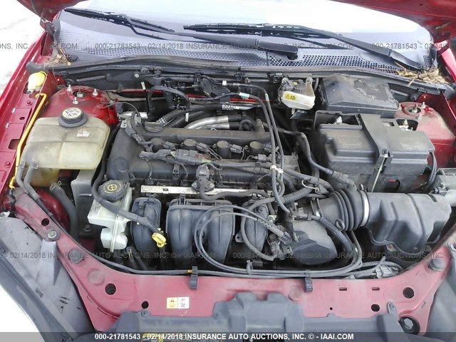 1FAFP34N47W222325 - 2007 FORD FOCUS ZX4/S/SE/SES RED photo 10