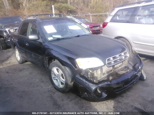 4S4BT62C767100022 - 2006 SUBARU BAJA SPORT BLACK photo 1