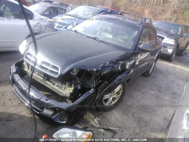 4S4BT62C767100022 - 2006 SUBARU BAJA SPORT BLACK photo 2