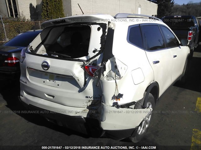 JN8AT2MV7GW136831 - 2016 NISSAN ROGUE S/SL/SV WHITE photo 4