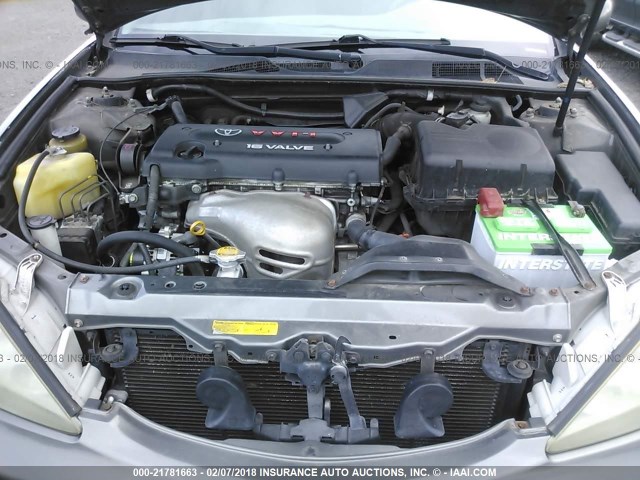 JTDBE32KX53019493 - 2005 TOYOTA CAMRY LE/XLE/SE GRAY photo 10