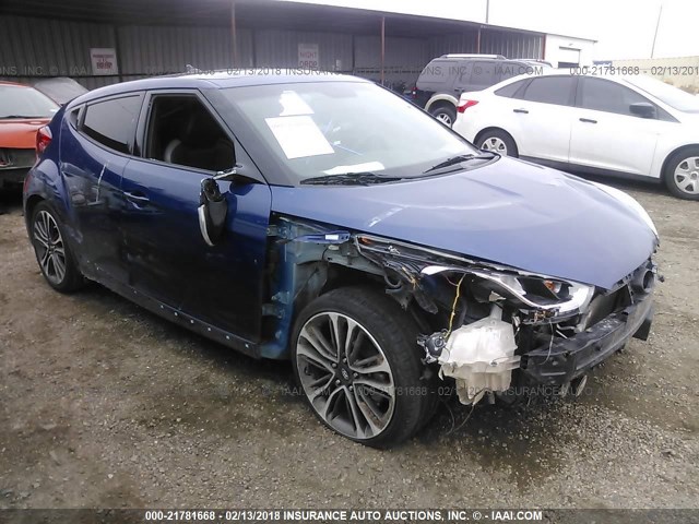 KMHTC6AE7GU260511 - 2016 HYUNDAI VELOSTER TURBO 蓝色 照片 1