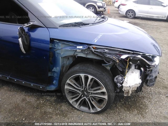 KMHTC6AE7GU260511 - 2016 HYUNDAI VELOSTER TURBO 蓝色 照片 6