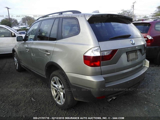 WBXPC93417WF21377 - 2007 BMW X3 3.0SI GOLD photo 3