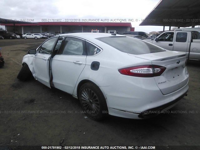 3FA6P0K97GR331868 - 2016 FORD FUSION TITANIUM WHITE photo 3