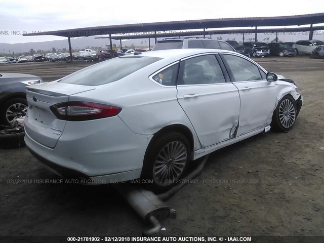 3FA6P0K97GR331868 - 2016 FORD FUSION TITANIUM WHITE photo 4